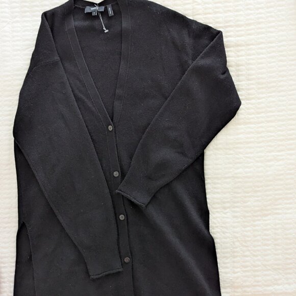 NWOT Theory Long Cardigan in Cashmere, Black - Picture 3 of 7